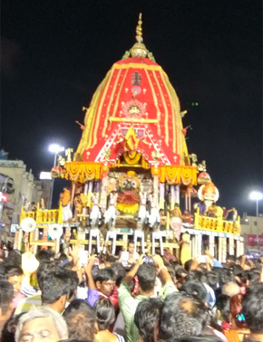 Lord Jagannath on Nandighosha
