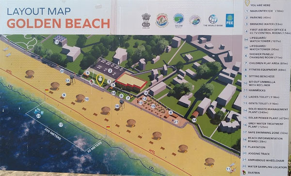 Puri Golden Beach Map