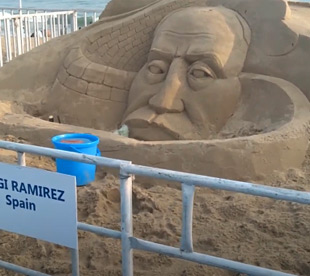 Sand art at Sand Art Festival