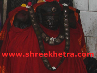 Deity inside Harachandi Temple