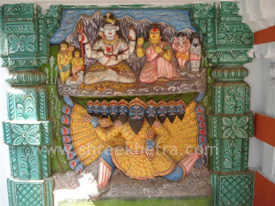 Lord Shiva on Temple wall