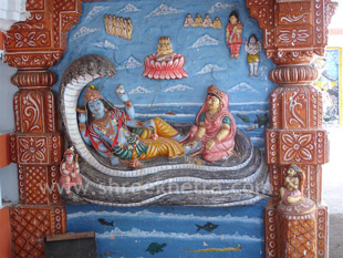 Lord Vishnu on Temple wall