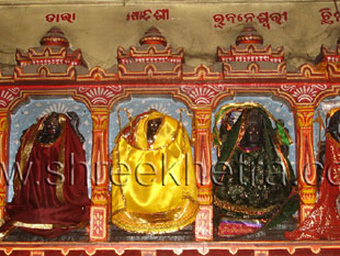 Images of Goddesses on right wall