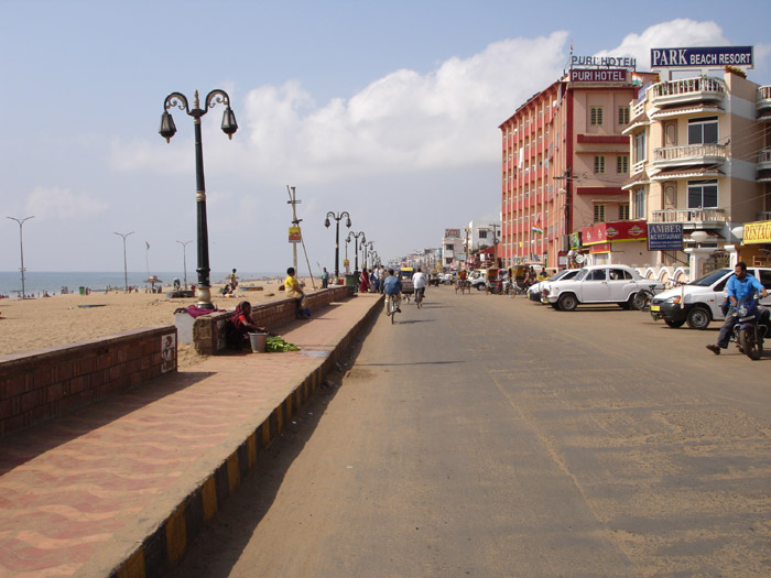 View of Marine Drive Road at Puri Beach